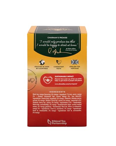 Ahmad Tea Mango Magic Black Tea, 20-Count Boxes (Pack of 6)