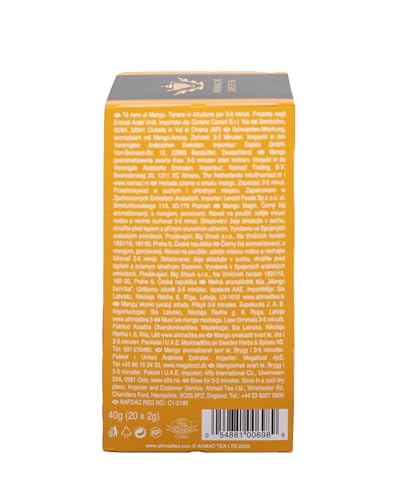 Ahmad Tea Mango Magic Black Tea, 20-Count Boxes (Pack of 6)