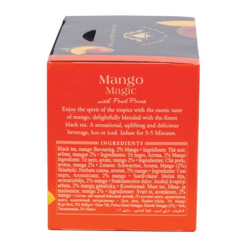 Ahmad Tea Mango Magic Black Tea, 20-Count Boxes (Pack of 6)