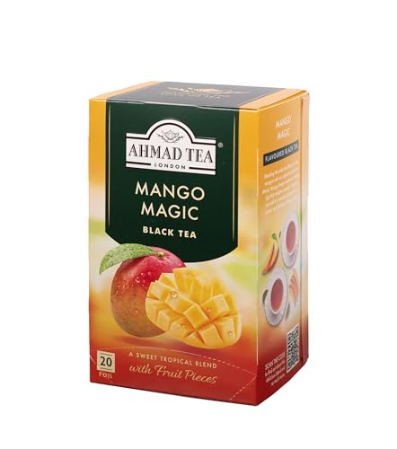 Ahmad Tea Mango Magic Black Tea, 20-Count Boxes (Pack of 6)