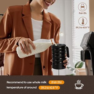 BEICHEN Milk Frother 4-in-1 Milk Steamer, Automatic Hot and Cold Foam Stainless Steel Maker Milk Coffee Foamer with 2 Whisks for Latte Cappuccinos, Macchiato, Hot Chocolate Milk