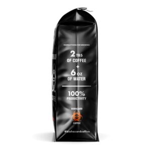 Biohazard Ground Coffee, The World's Strongest Coffee 928 mg Caffeine (16 oz)