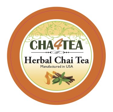 Cha4TEA 36-Count Herbal Chai Tea Pods for Keurig K-Cup Brewers