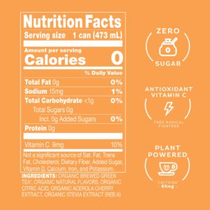 Steaz Zero Calorie Tea - Peach Mango - 16 OZ - 12 ct