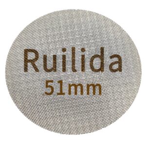 ruilida espresso puck screen 51mm, reusable 1.7mm thickness 150μm 316 stainless steel professional barista coffee filter mesh plate for espresso portafilter filter basket (51mm)