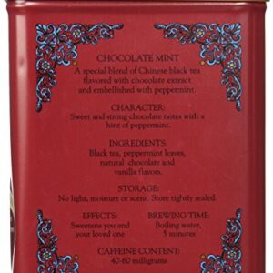 Harney and Sons Chocolate Mint, Flavored Black Tea - 20 Sachets per Tin