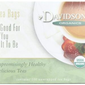 Davidson's Organics, Hibiscus Flowers, 100-count Unwrapped Tea Bags(Pack of 1)