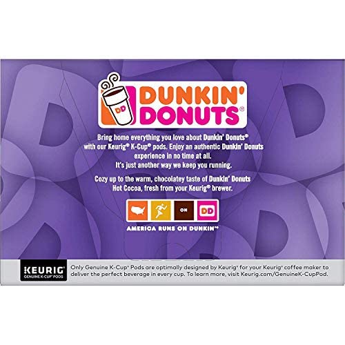 Dunkin' Donuts Milk Chocolate Hot Cocoa Single Serve K-Cups for Keurig Brewers, 24 Count