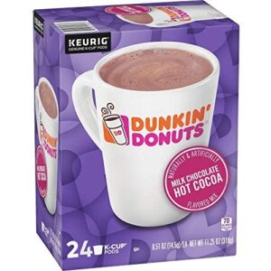 Dunkin' Donuts Milk Chocolate Hot Cocoa Single Serve K-Cups for Keurig Brewers, 24 Count