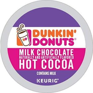 Dunkin' Donuts Milk Chocolate Hot Cocoa Single Serve K-Cups for Keurig Brewers, 24 Count