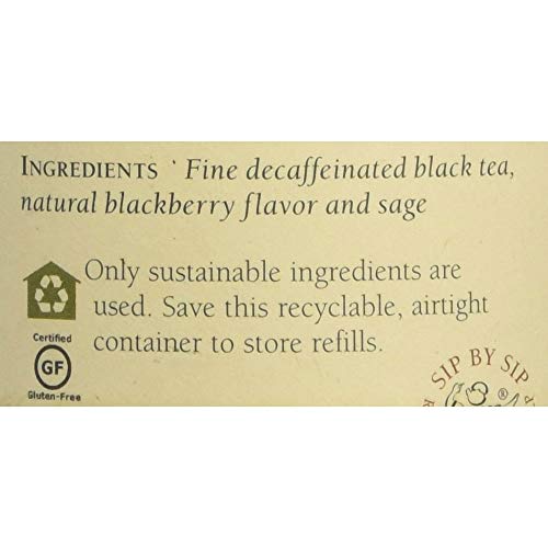 The Republic of Tea — Decaf Blackberry Sage Black Tea Tin, 50 Tea Bags, Environmentally- Friendly Decaffeinated Tea