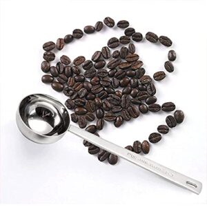 Dingq 30ml 2pcs Coffee Scoop,Stainless Steel Tablespoon, Long Handle Coffee Sugar Powder Tea Scoop,Measuring Spoons, Silver, eSd713146