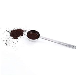 Dingq 30ml 2pcs Coffee Scoop,Stainless Steel Tablespoon, Long Handle Coffee Sugar Powder Tea Scoop,Measuring Spoons, Silver, eSd713146