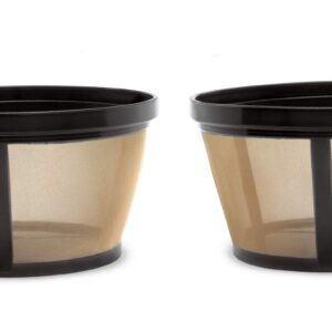 2 X Permanent Basket-Style Gold Tone Coffee Filter designed for Mr. Coffee 10-12 Cup Basket-Style Coffeemakers