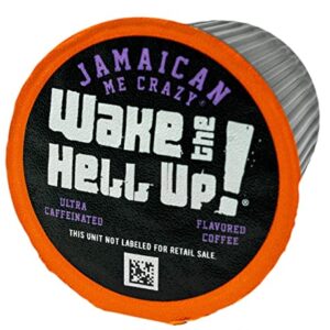 Wake The Hell Up! Jamaican Me Crazy® Flavored Single Serve Coffee Pods Of Ultra-Caffeinated Coffee For K-Cup Compatible Brewers | 12 Count, 2.0 Compatible