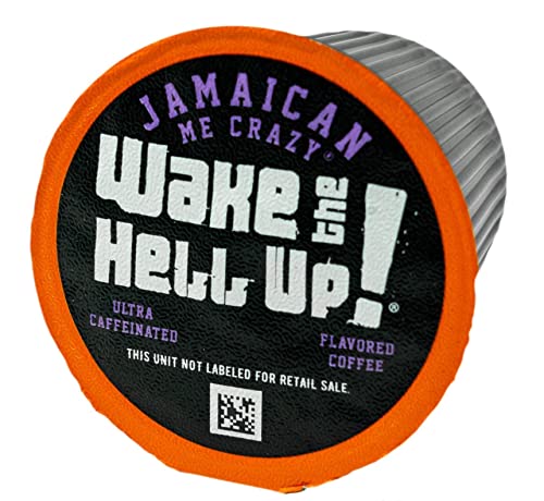 Wake The Hell Up! Jamaican Me Crazy® Flavored Single Serve Coffee Pods Of Ultra-Caffeinated Coffee For K-Cup Compatible Brewers | 12 Count, 2.0 Compatible