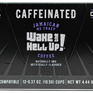 Wake The Hell Up! Jamaican Me Crazy® Flavored Single Serve Coffee Pods Of Ultra-Caffeinated Coffee For K-Cup Compatible Brewers | 12 Count, 2.0 Compatible