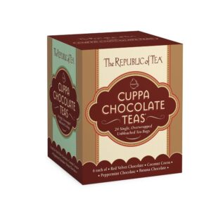 the republic of tea – cuppa chocolate tea assortment gift (24 individually wrapped dessert tea bags)
