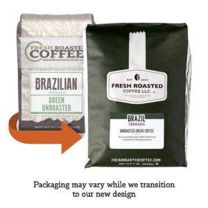 Fresh Roasted Coffee, Unroasted Brazil, Kosher, 5 Pound