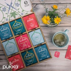 Pukka Tea Gift Box, Herbal Health Wellness Tea, Relax Selection Organic Tea, 45 Tea Bags, 5 Flavors