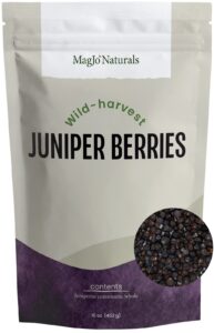 magjo naturals, whole dried juniper berries (1 lb) wild-crafted, bulk whole juniper berry, herbal infusion, cooking meat, seasoning beef, pork, turkey brine, soups, syrups and tea, wildcrafted