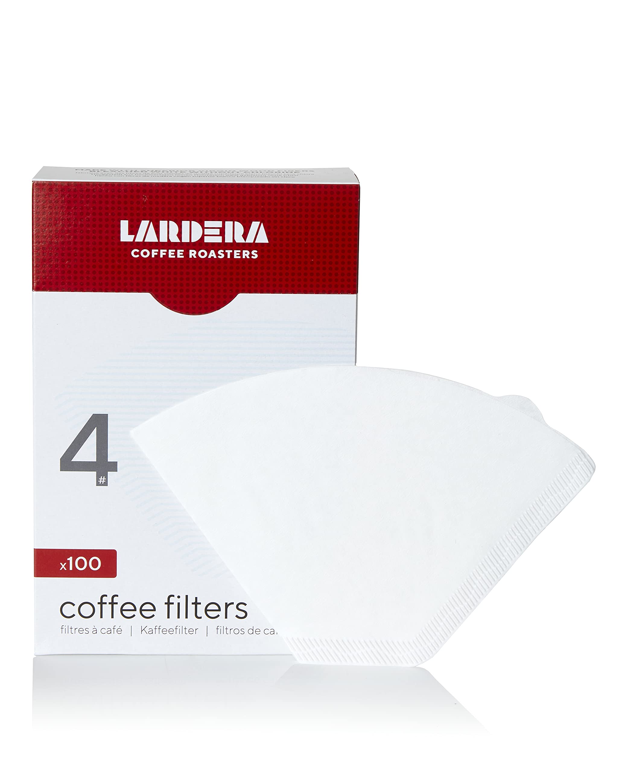 #4 Oxygen-Bleached White Coffee Filters (3 boxes, 300 filters) Compatible with Moccamaster and all Automatic Coffee Makers