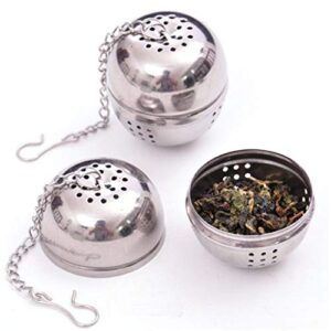 2pc stainless steel ball shape tea infuser ball tea infuser tea leaf filter with handles filter tea