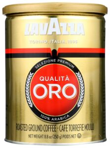 lavazza qualita oro ground coffee, 8.8 ounce (pack of 1) - packaging may vary