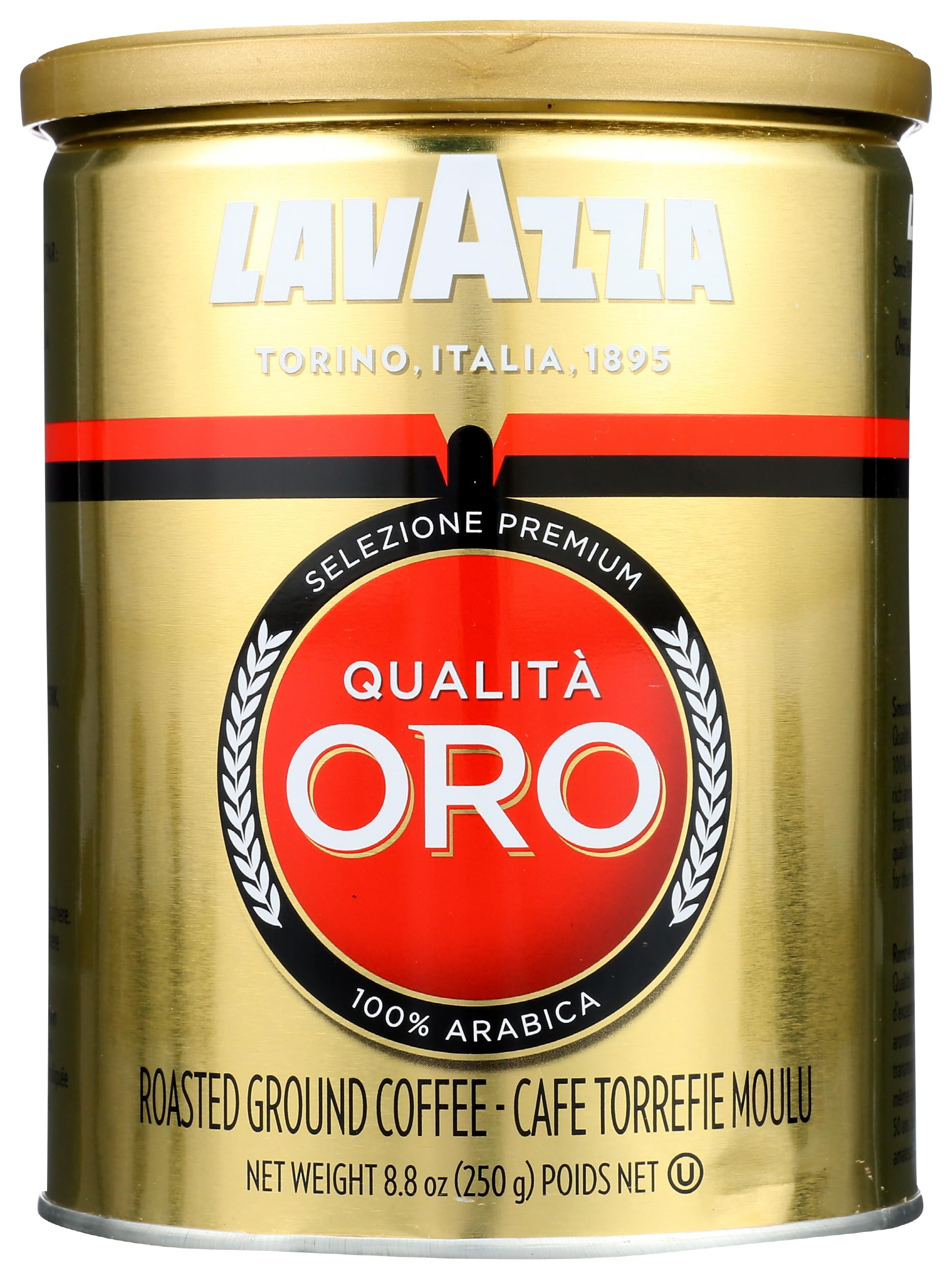 Lavazza Qualita Oro Ground Coffee, 8.8 Ounce (Pack of 1) - Packaging May Vary