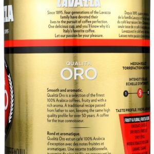 Lavazza Qualita Oro Ground Coffee, 8.8 Ounce (Pack of 1) - Packaging May Vary