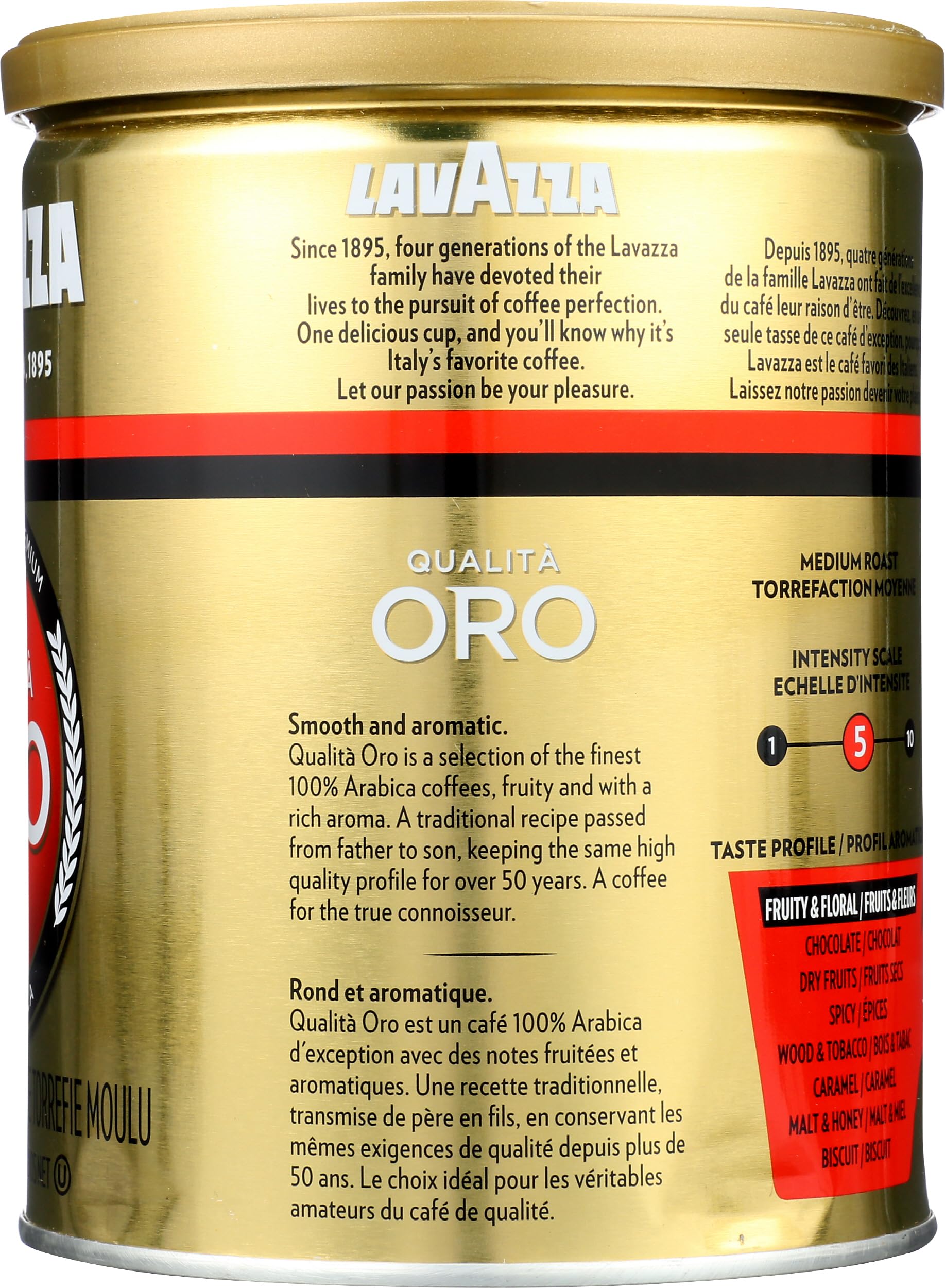 Lavazza Qualita Oro Ground Coffee, 8.8 Ounce (Pack of 1) - Packaging May Vary