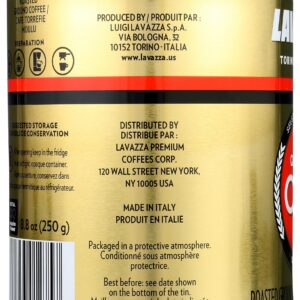 Lavazza Qualita Oro Ground Coffee, 8.8 Ounce (Pack of 1) - Packaging May Vary