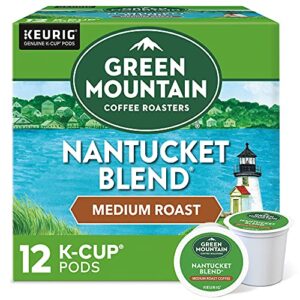green mountain coffee roasters nantucket blend keurig single-serve k-cup pods, medium roast coffee, 12 count