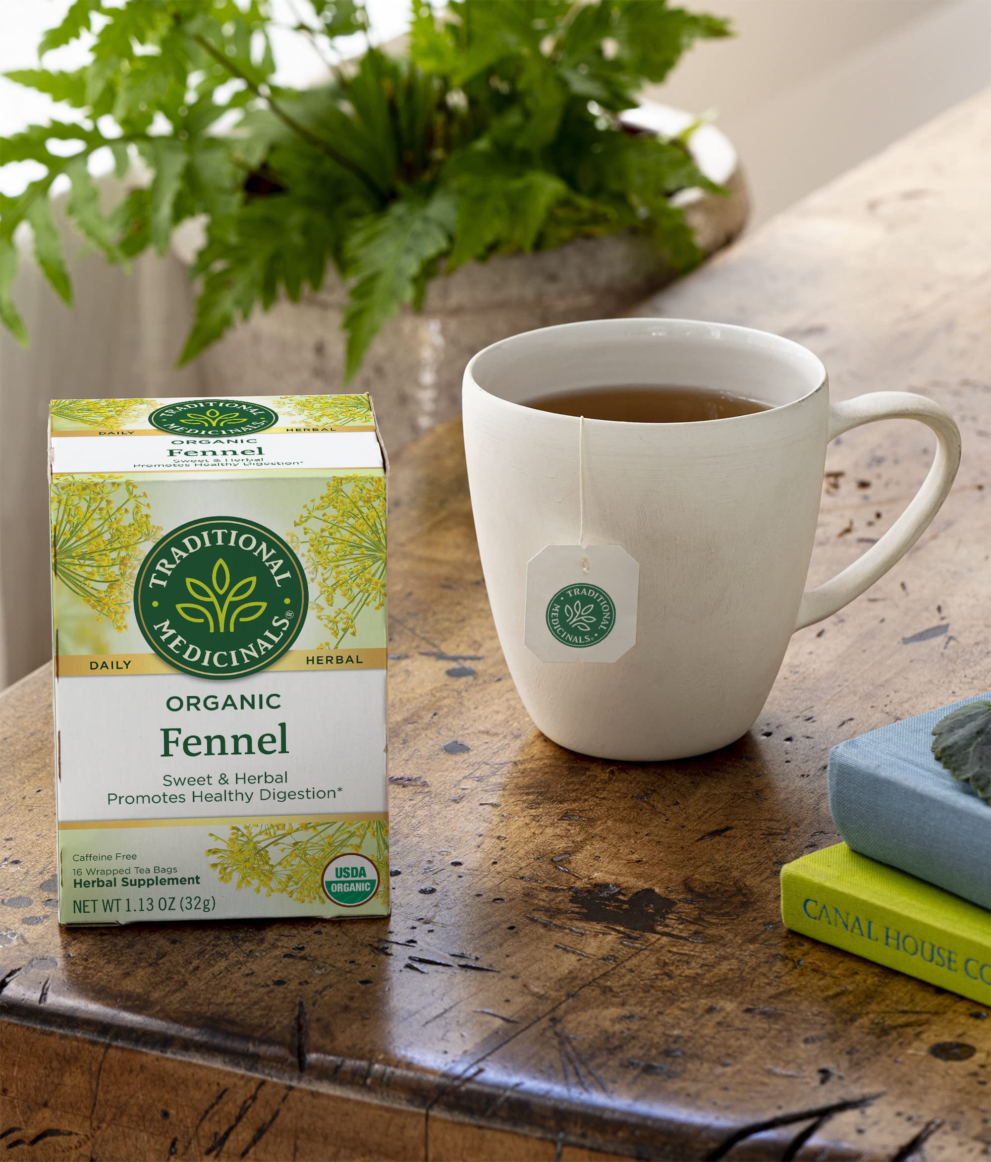 Traditional Medicinals Organic Fennel Herbal Tea, Promotes Digestive Health, (Pack of 2) 32 Tea Bags Total