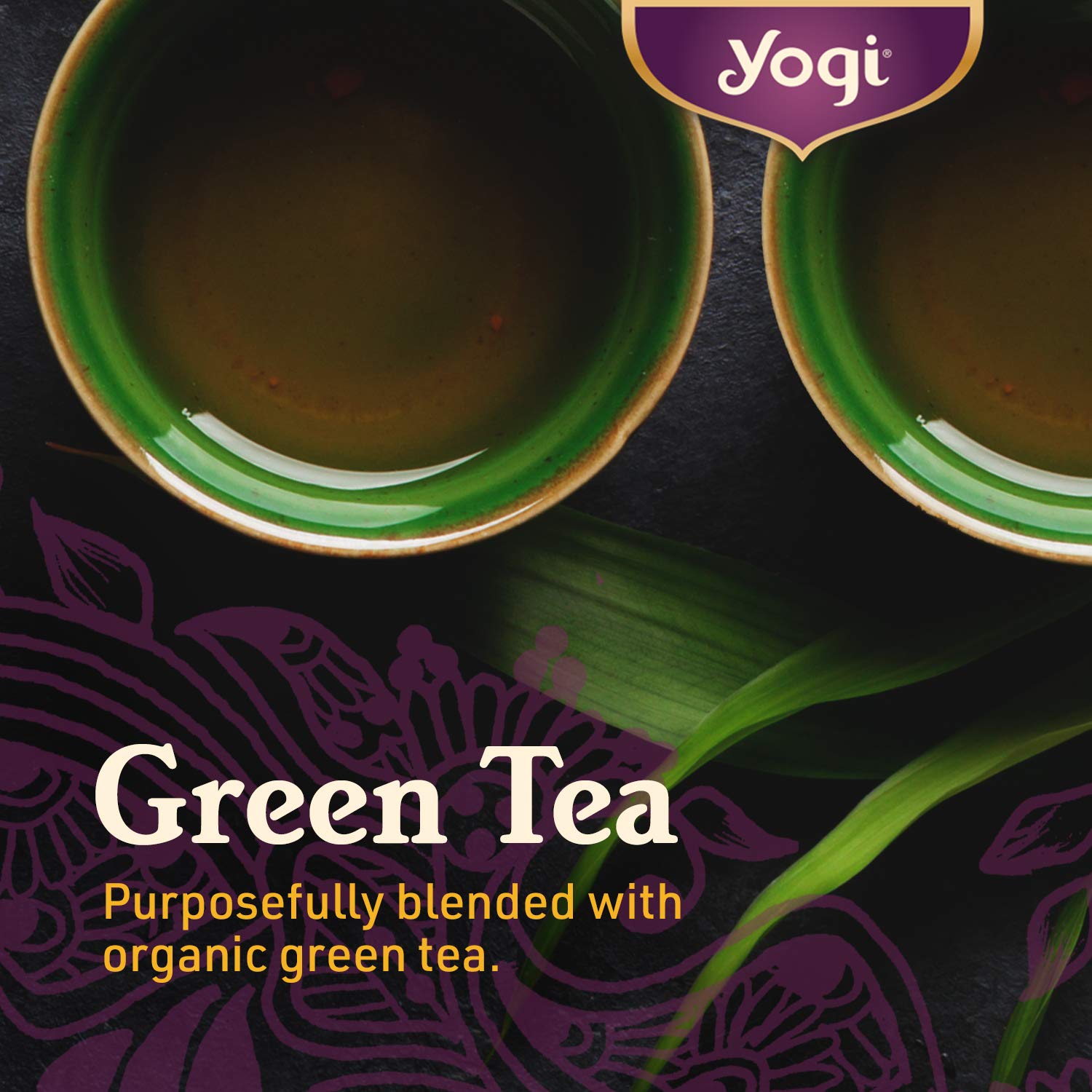 Yogi Tea Green Tea Pure Green Decaf Tea - 16 Tea Bags per Pack (4 Packs) - Organic Decaffeinated Green Tea - Supports Overall Health - Made from Organic Decaffeinated Green Tea Leaf
