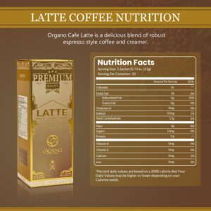 3 Boxes ORGANO Gourmet Cafe Latte,100% Certified Ganoderma Lucidum (60 Sachets)