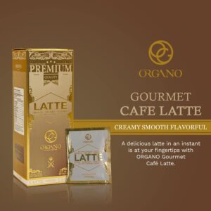 3 Boxes ORGANO Gourmet Cafe Latte,100% Certified Ganoderma Lucidum (60 Sachets)