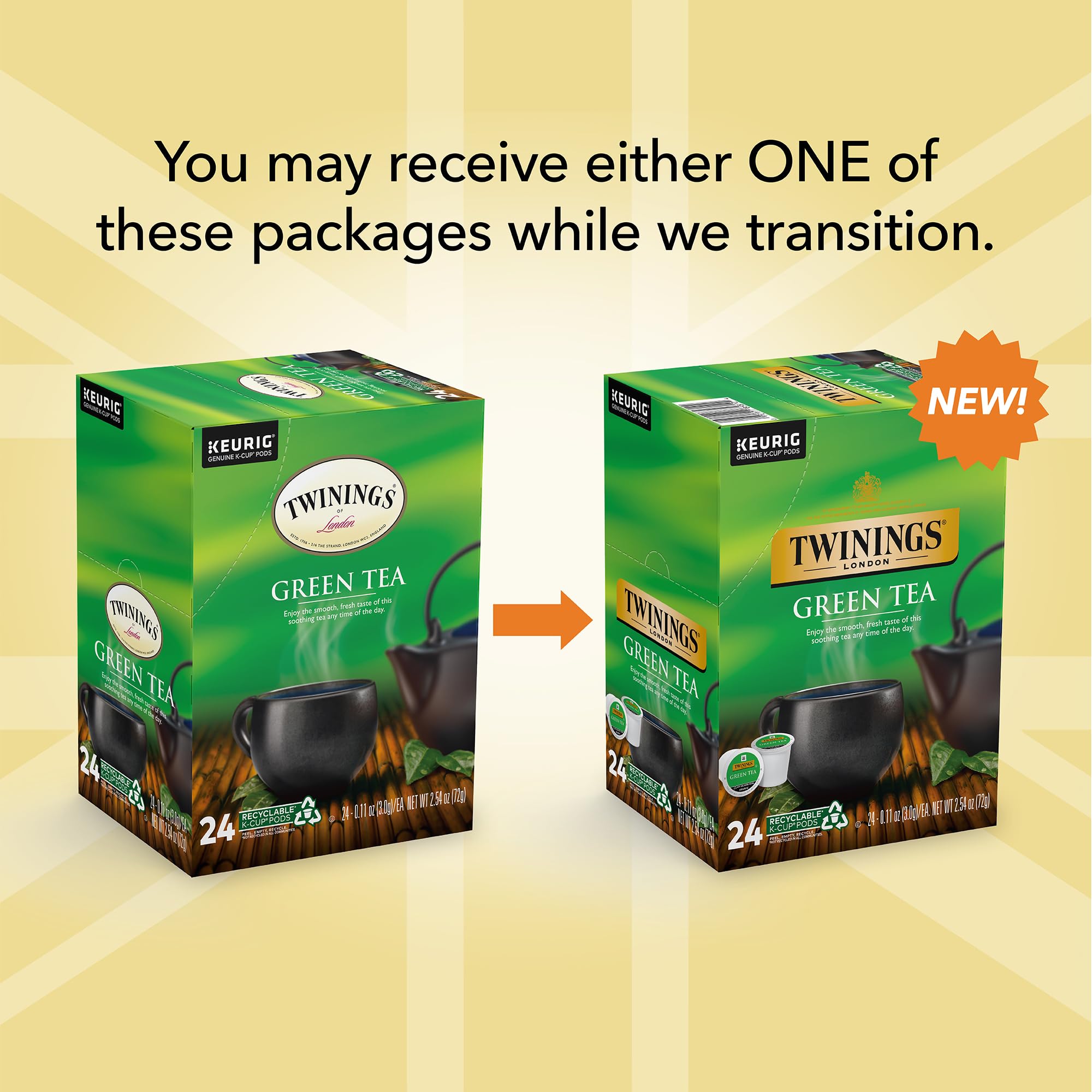 Twinings Green Tea single serve capsules for Keurig K-Cup pod brewers (48 Count)