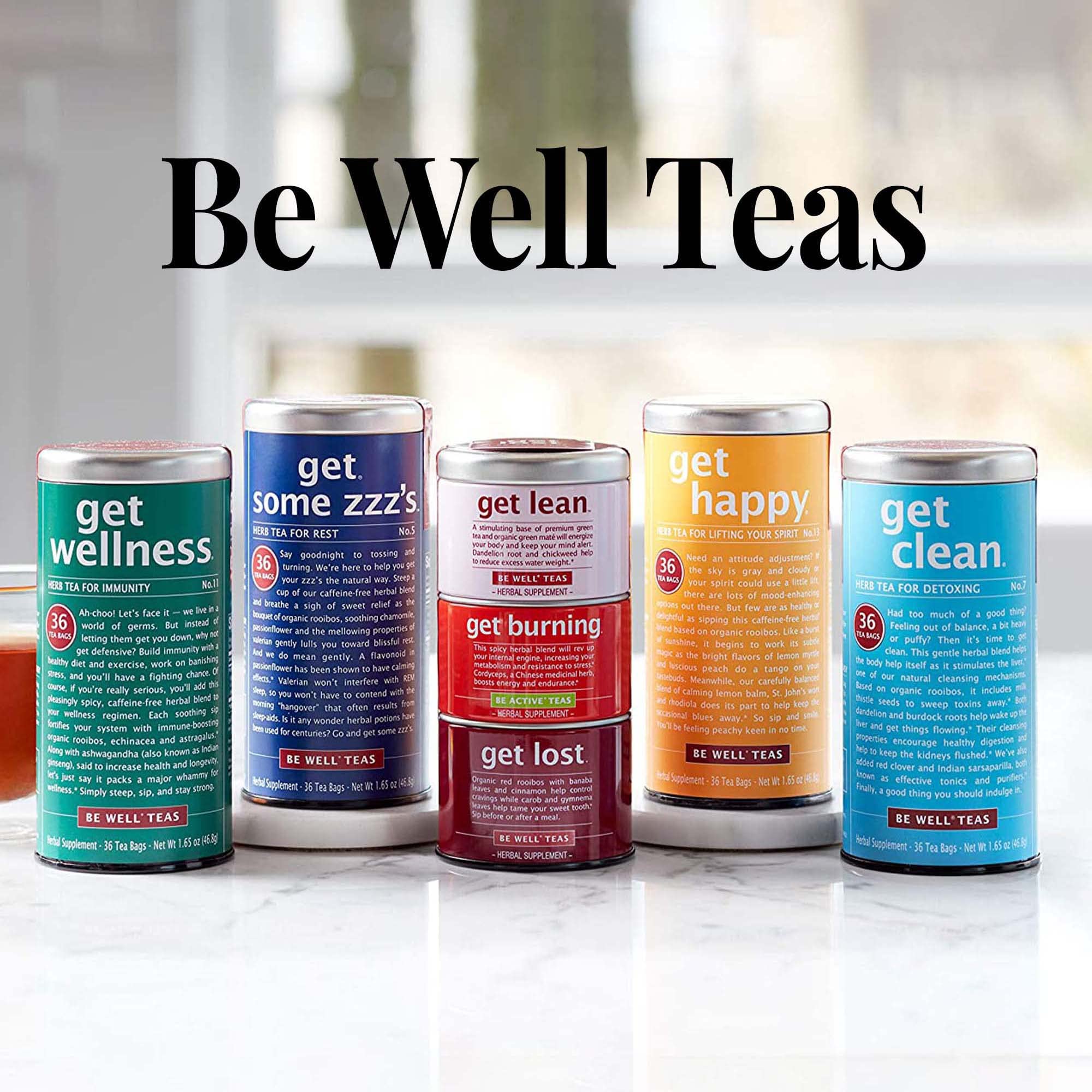 The Republic of Tea - Get Lost Stackable Tea Tin, 42 Tea Bag, Tin | Caffeinated