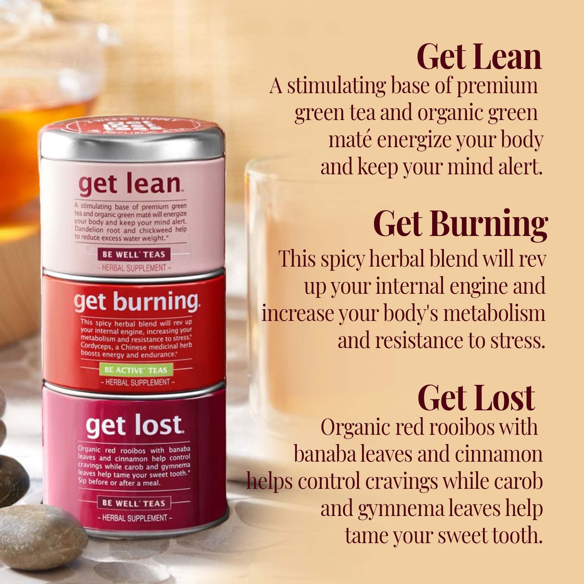 The Republic of Tea - Get Lost Stackable Tea Tin, 42 Tea Bag, Tin | Caffeinated