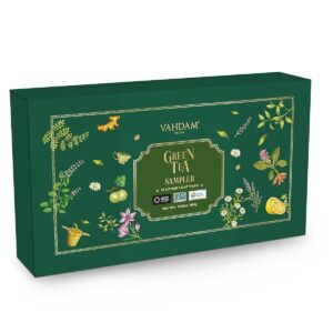 vahdam, assorted green tea sampler gift set (10 teas, 50 serving) gluten free, non gmo | 10 exotic loose leaf tea sampler | green tea variety pack, gifts for him/her | gifts for women & men