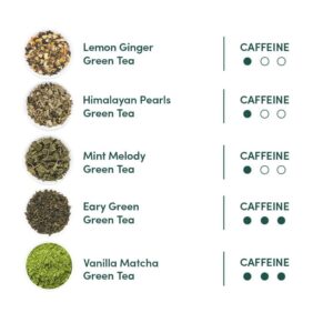 VAHDAM, Assorted Green Tea Sampler Gift Set (10 Teas, 50 Serving) Gluten Free, Non GMO | 10 Exotic Loose Leaf Tea Sampler | Green Tea Variety Pack, Gifts For Him/Her | Gifts for Women & Men