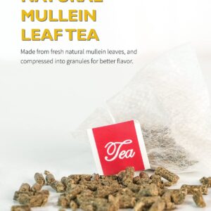 TeeLux Mullein Leaf Tea Bags, 3g/Bag, Natural Mullein Leaves, Caffeine Free, Pure Mullein Herbal Tea, 30 Tea Bags