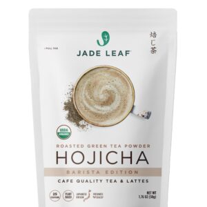 Jade Leaf Matcha Organic Japanese Hojicha Roasted Green Tea Powder, Barista Edition, Authentic Japanese, 50 Servings (1.76 Ounces)