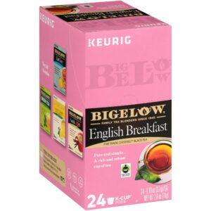 bigelow english breakfast tea k-cup for keurig brewers, 24 count (pack of 1)