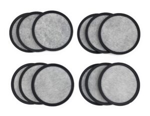 xcivi 12 pack replacement water filter discs for mr. coffee coffee maker, activated charcoal water purification dics