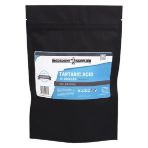 pure tartaric acid - 12 oz. - usp food and pharmaceutical grade - highest purity