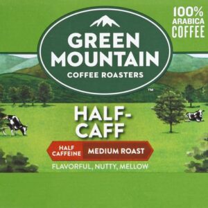 Green Mountain Coffee Roasters Half Caff Keurig Single-Serve K-Cup pods, Medium Roast Coffee, 12 Count