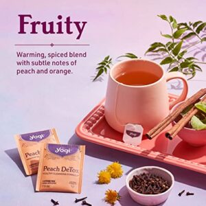 Yogi Tea - Peach DeTox Tea (6 Pack) - Healthy Cleansing Formula with Traditional Ayurvedic Herbs - Caffeine Free - 96 Organic Herbal Tea Bags
