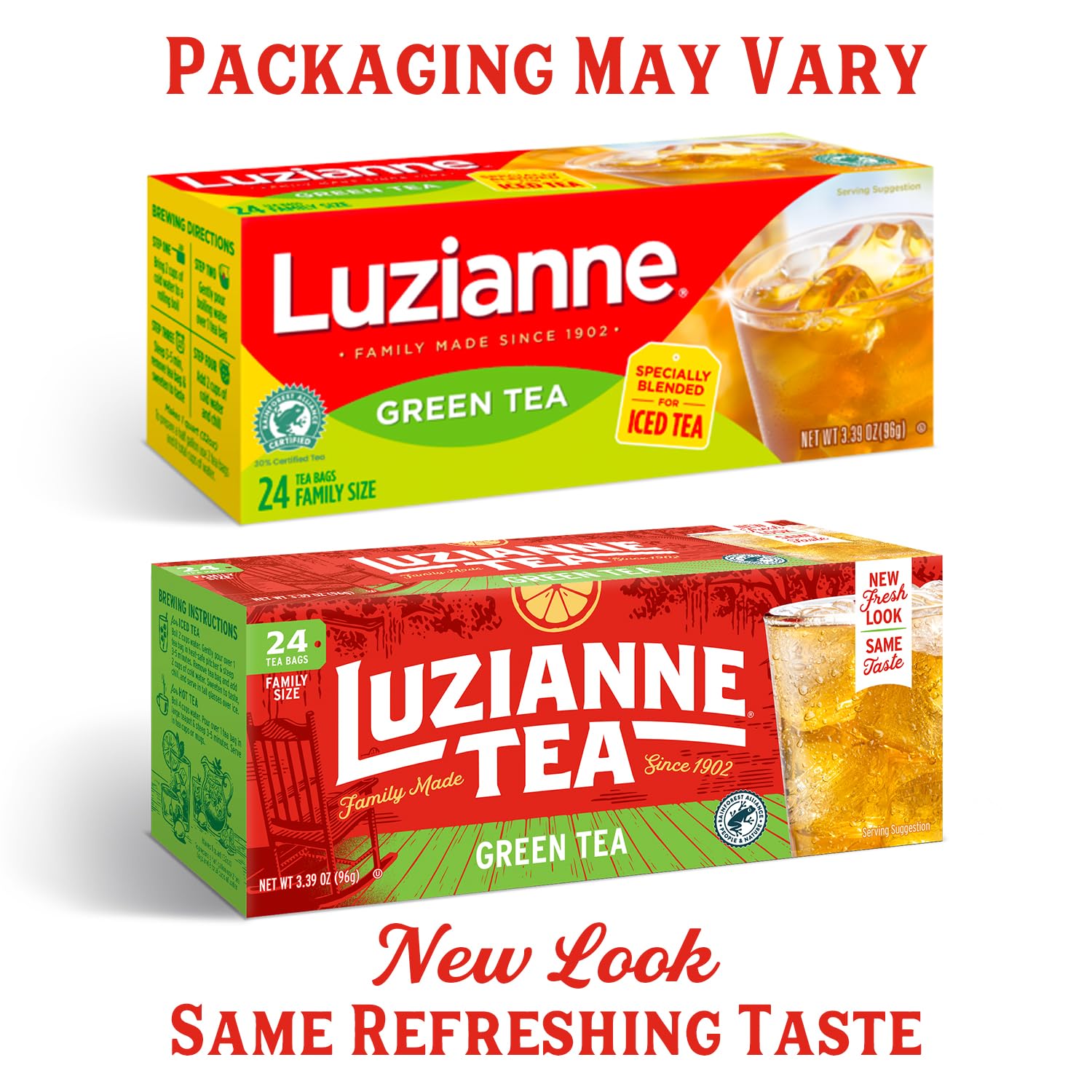 Luzianne Iced Green Tea Bags, Family Size, 24 Count